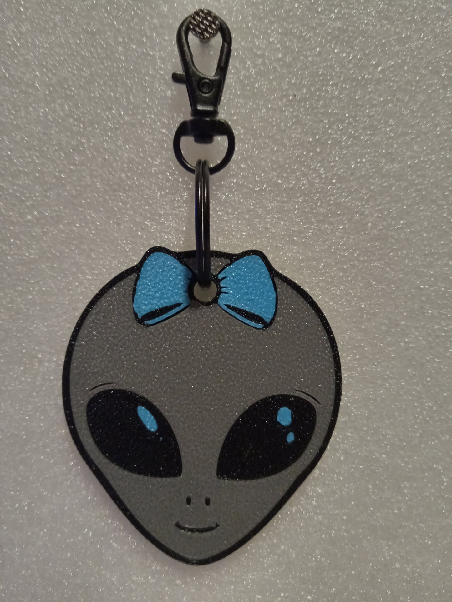 Lil-ien the Cute Alien Keychain - Grey/Blue