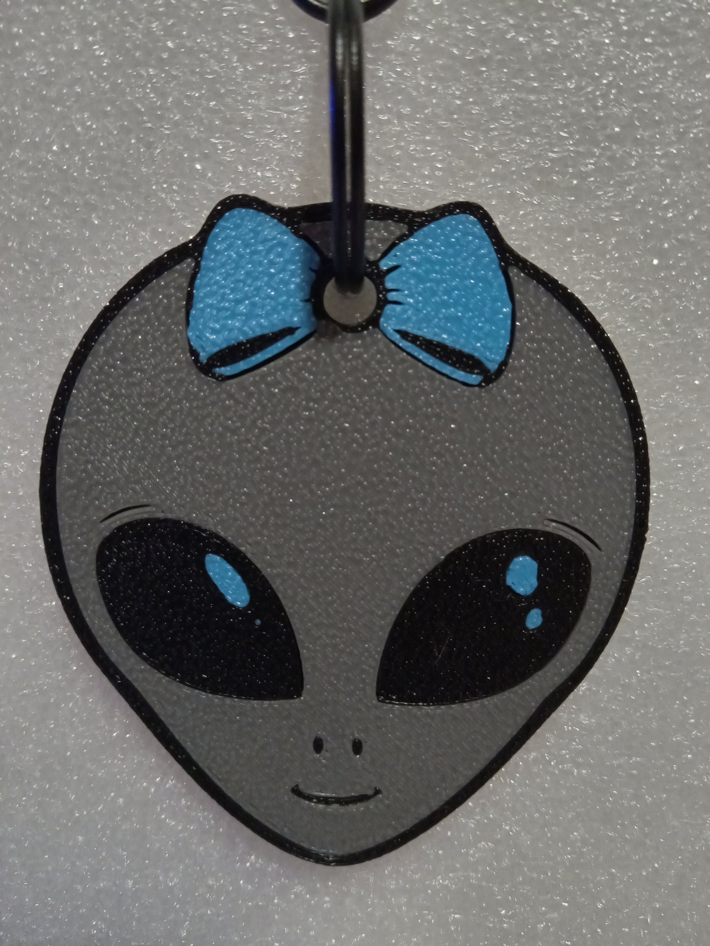 Lil-ien the Cute Alien Keychain - Grey/Blue