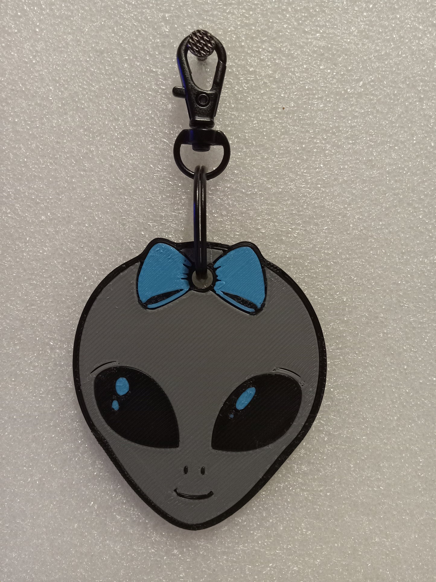 Lil-ien the Cute Alien Keychain - Grey/Blue
