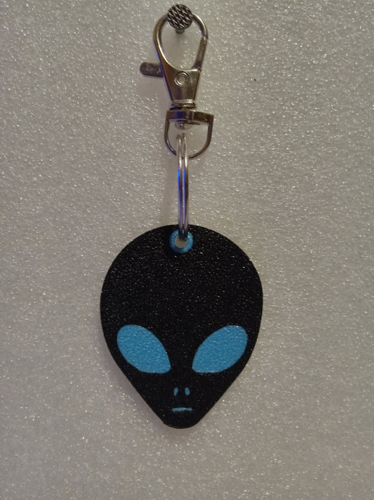 Small Alien Head Keychain (Multiple Color Variations)