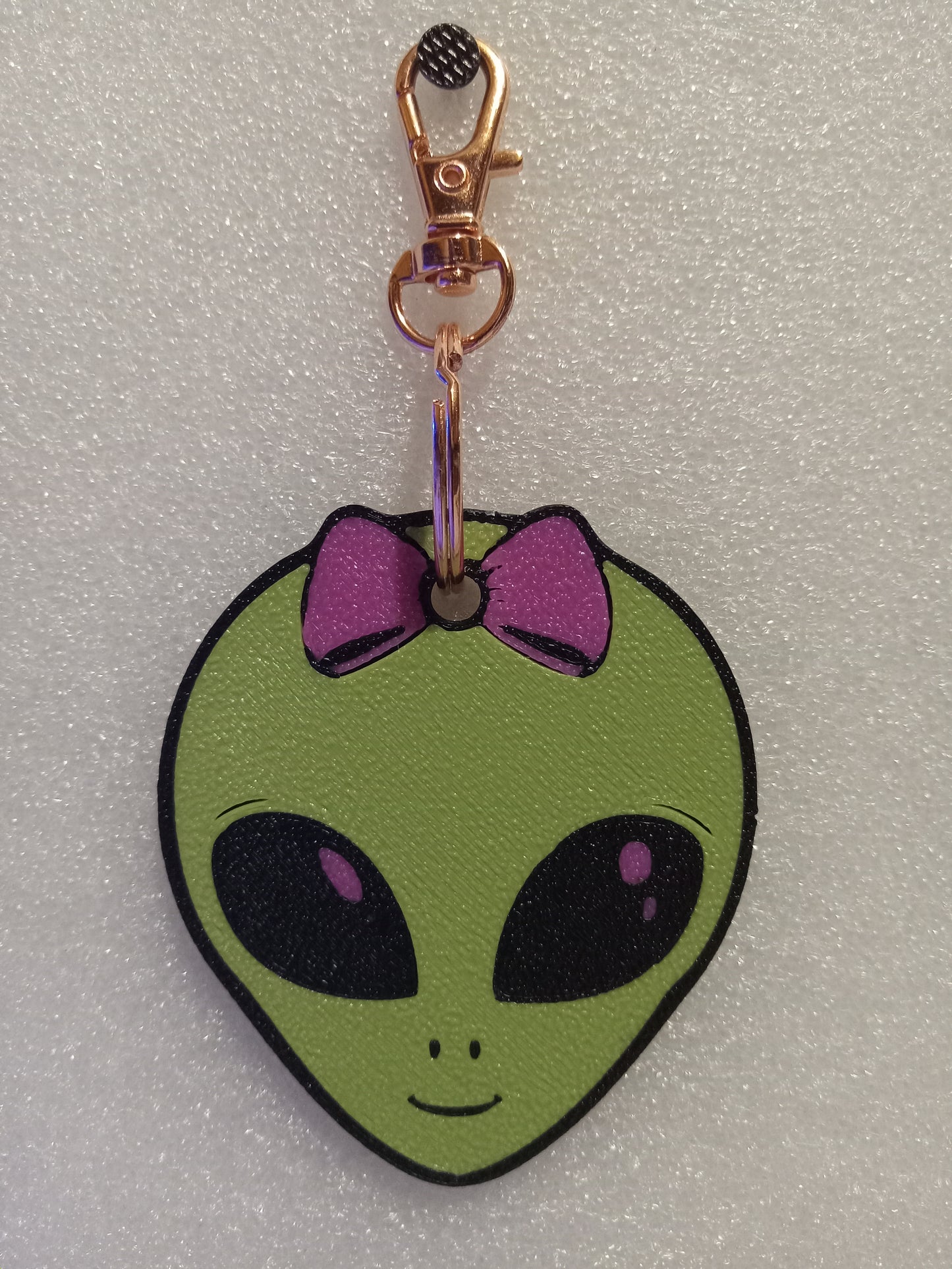 Lil-ien the Cute Alien Keychain - Green/Pink