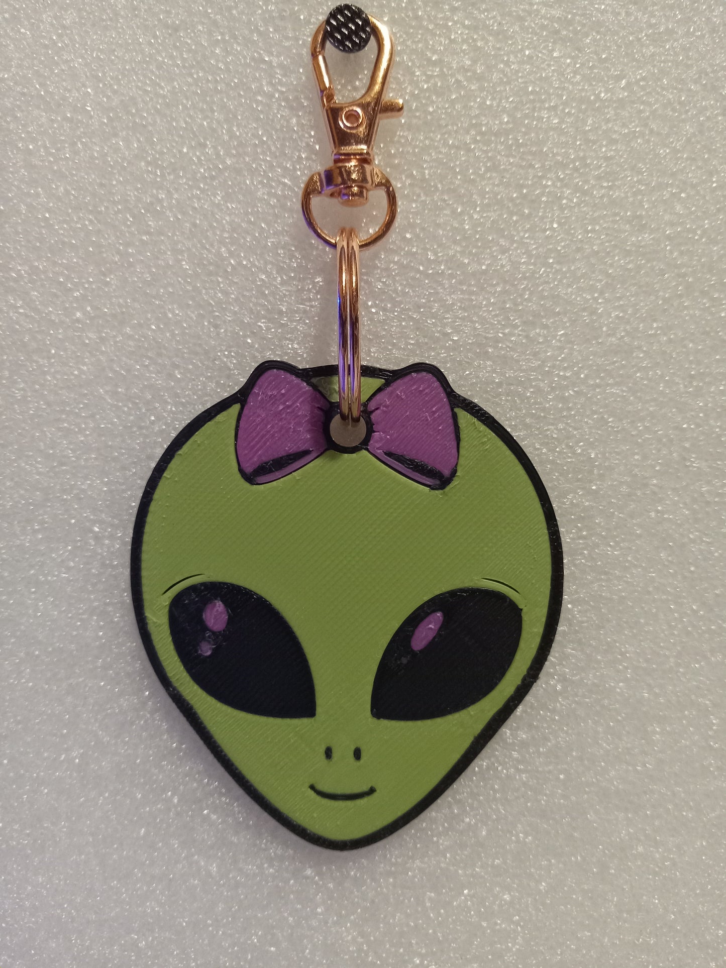 Lil-ien the Cute Alien Keychain - Green/Pink