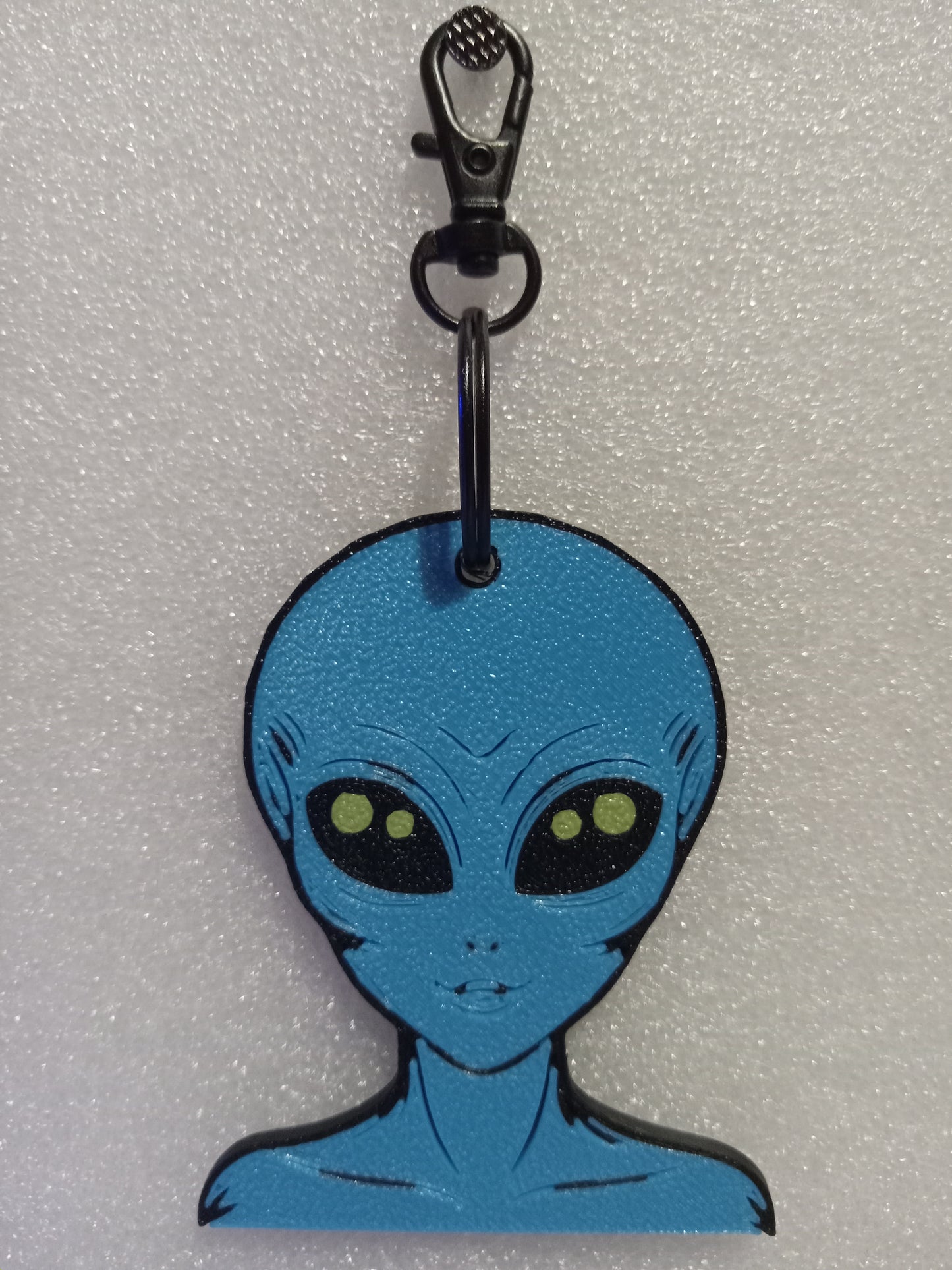 Galactic Blue Alien Keychain: A Cosmic Ambassador