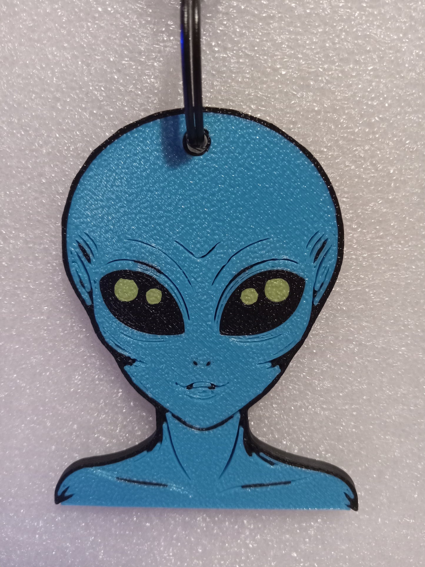 Galactic Blue Alien Keychain: A Cosmic Ambassador