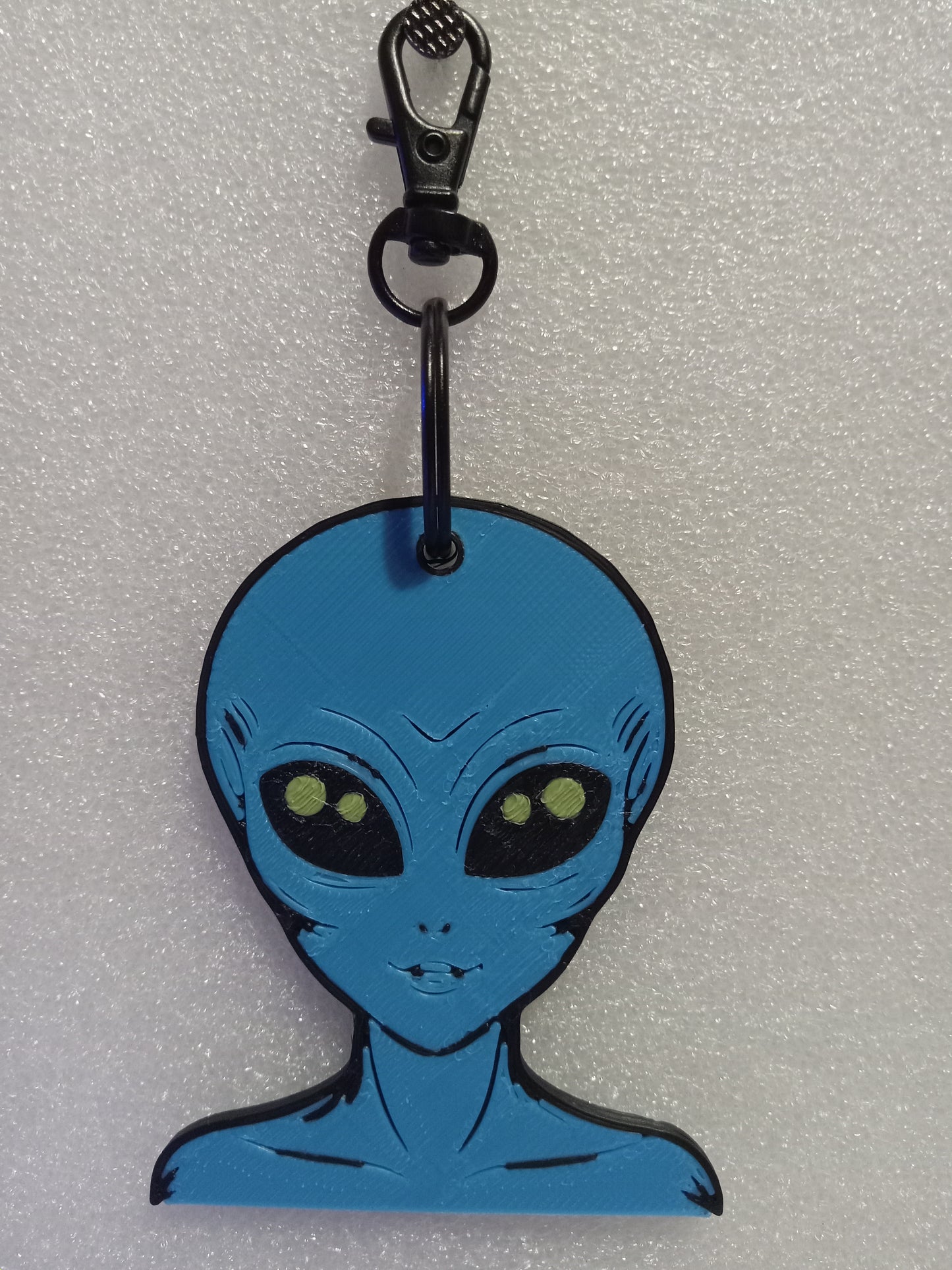 Galactic Blue Alien Keychain: A Cosmic Ambassador