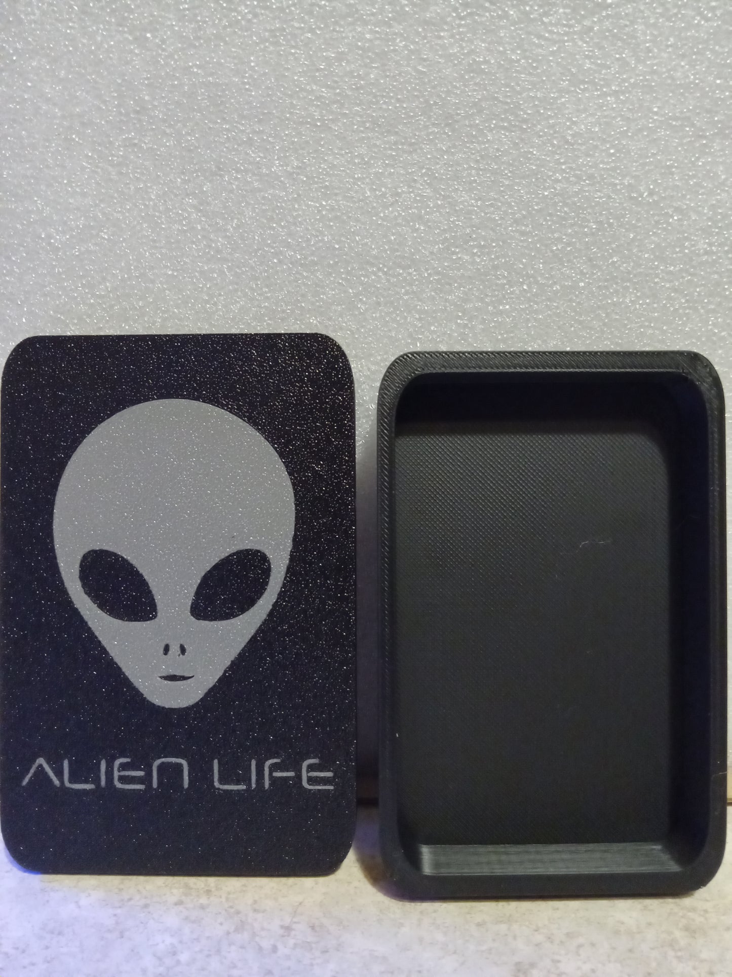 Alien Life Pocket Box: A Galactic Storage Container - Grey
