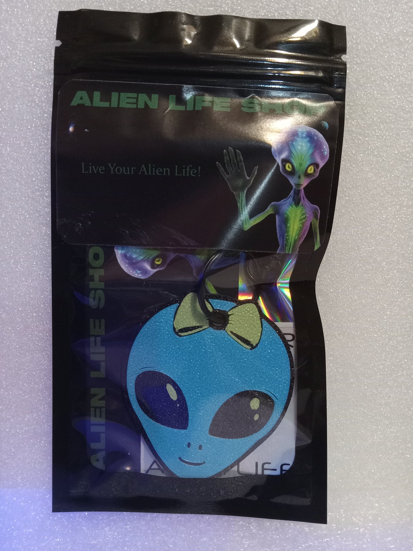 Lil-ien the Cute Alien Keychain - Blue/Green
