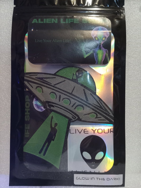 Alien UFO Adventure - Glow In The Dark Stickum (Green)